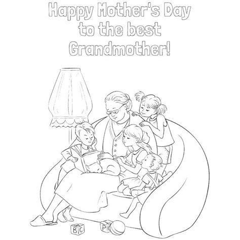 mothers day coloring pages grandma  kids xcoloringscom