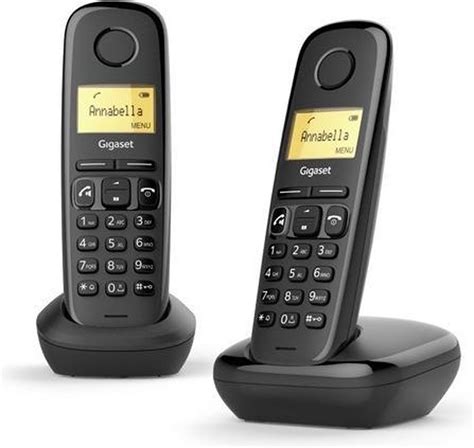 bolcom gigaset  duo dect telefoon zwart