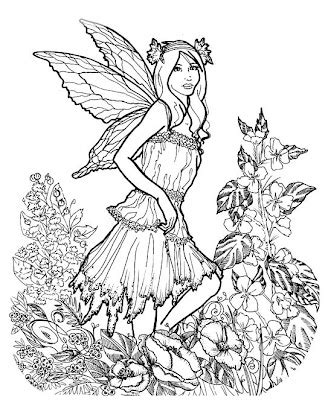 interactive magazine coloring page  fairies