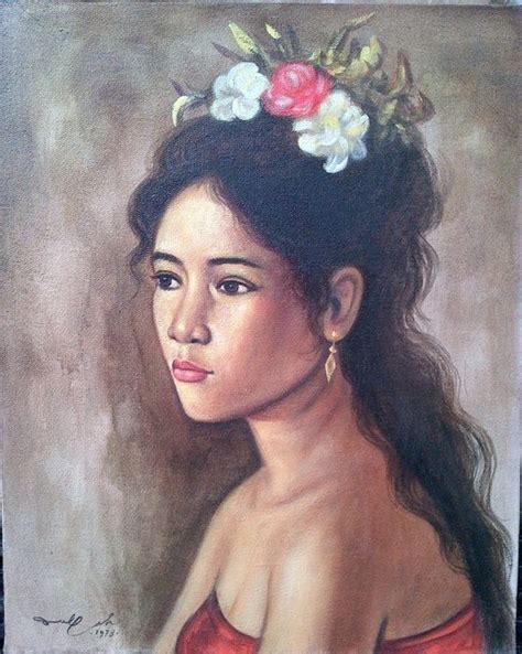 Gadis Indonesia Oil On Canvas 40 X 50 Cm Oil Canvas Mona Lisa