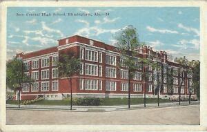 postcard  central high school birmingham alabama