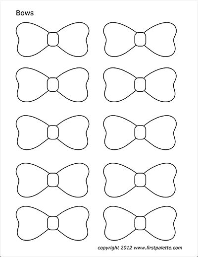 bows  printable templates coloring pages firstpalettecom
