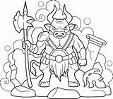 Minotaur Horned Coloring Cartoon Preview sketch template