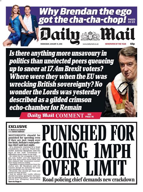 takedown  todays daily mail front page  written