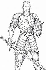 Dragons Paladin Spake Rpg sketch template