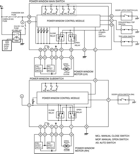 power window system wiring diagram power window system   shop manual