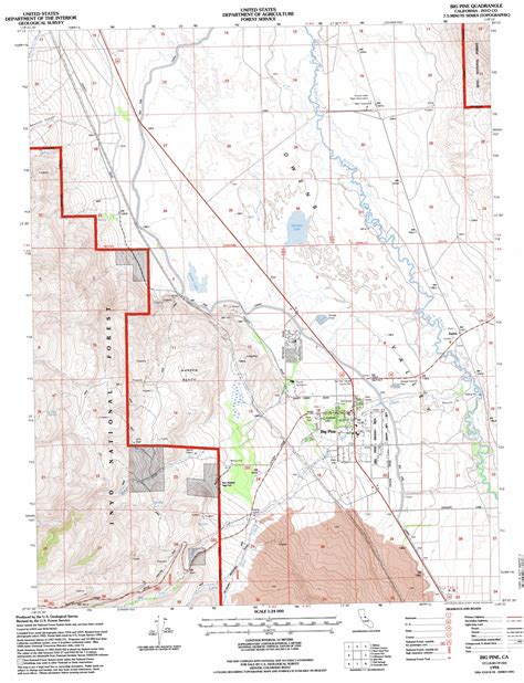 Big Pine Topographic Map Ca Usgs Topo Quad 37118b3