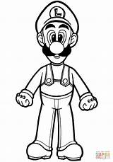 Coloring Luigi Pages Printable Supercoloring Paper sketch template