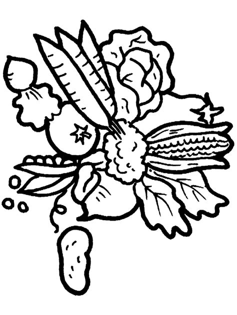printable vegetables coloring pages