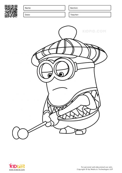 minions coloring pages  printables kidpid