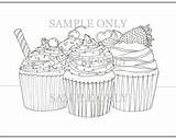 Coloring Macaron Pages sketch template