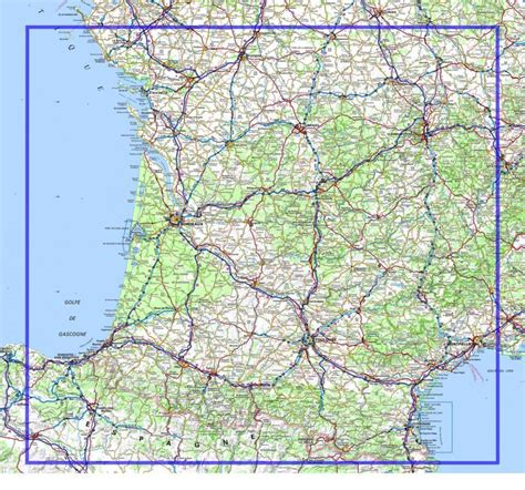 carte routiere du sud ouest world map map  france highway map national road  years