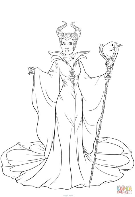 maleficent coloring page  printable coloring pages