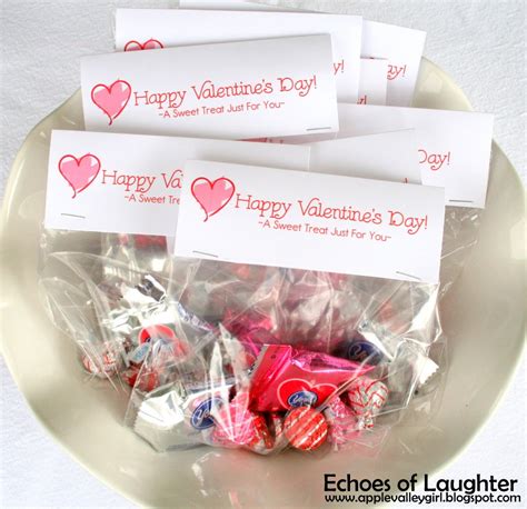 valentine treat bag toppers  printable echoes