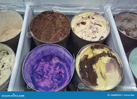 bulk ice cream   large  containers  glass  gelato