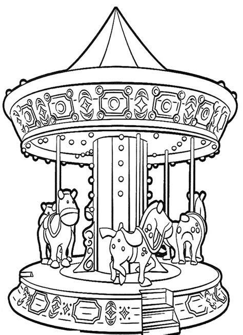 carnival activity coloring pages  place  color