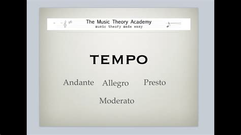 theory lesson tempo youtube