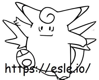 clefable coloring page