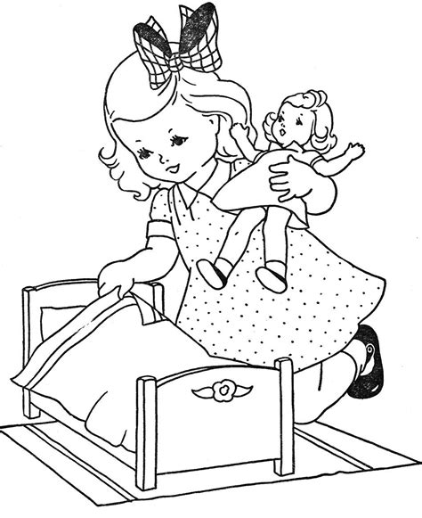 cute  girl coloring pages learny kids