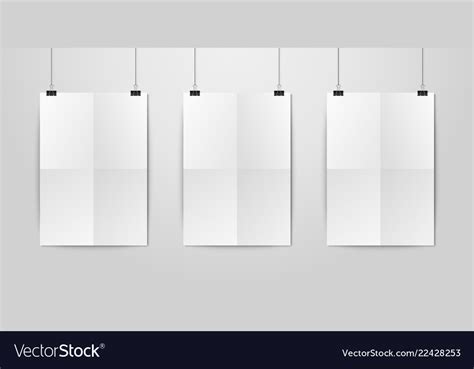 realistic white blank vertical  royalty  vector