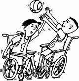 Wheelchair Basketball Triumph sketch template