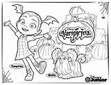 Vampirina Coloring Pages Disney Printable Wolfie Print Size sketch template