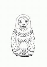 Coloring Folk Matryoshka Pages Russian Printable Dolls Mexican Drawing Nesting Illustration Pdf Birds Getdrawings Doll Comments Paintingvalley Argov Dina Colouring sketch template