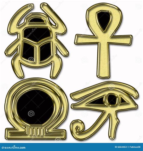egyptische geisoleerdee symbolen stock illustratie illustration  teken decoratief