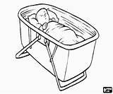 Crib Baby Coloring Pages Drawing Sleeping Getdrawings Template Crip sketch template