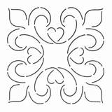 Block Quilt Stencil Elegance Quilting Hari Walner Amazon Creations sketch template