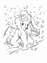 Bigfoot sketch template