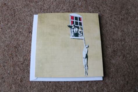 Banksy Well Hung Man Greeting Card With Envelope Rare Sold Out Ebay