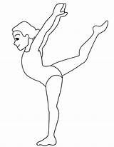 Gymnastics Coloring Pages Kids Print sketch template
