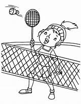 Badminton Quadra Badmintona Kolorowanka Zawody Desenho Shuttlecock Racket Tudodesenhos sketch template