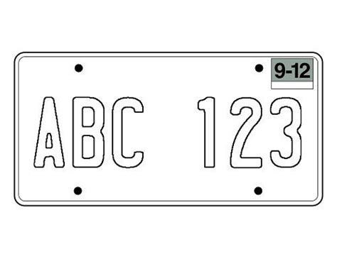 printable printable license plate template kloshine