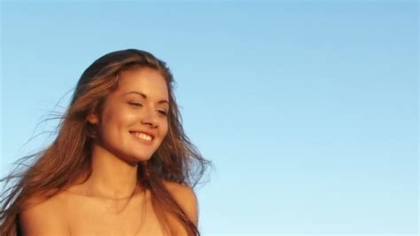 Sexy Brown Haired Girl Stock Footage Videohive