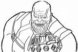 Thanos Coloring Printable Infinity War Pages Avengers Creepy End Game Marvel Gauntlet Smiling Lego Kids Print Villain Vs Fans Dc sketch template