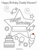 Coloring Birthday Happy 6th Daddy Today Monster Pages Twistynoodle Alien Twisty Noodle Print Worksheet Favorites Login Add 8th Ll Built sketch template