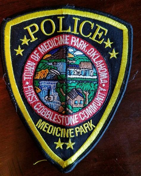 medicine park  police patches police law enforcement