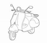Vespa Coloring Pages Charlie Scooter Blake Quentin sketch template