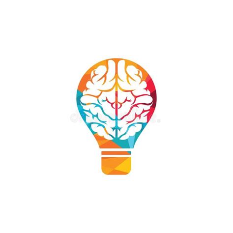 bulb  brain logo design creative light bulb idea brain vector icon