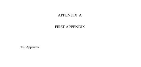 appendices adding  appendix  table  content  thesis tex