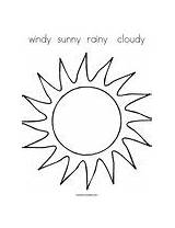 Coloring Sunny Windy Rainy Cloudy Change Template Sun sketch template