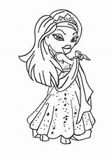 Bratz Coloring Girls Printable Sasha Princess Pages Colouring Color Ecoloringpage Girl Kids sketch template