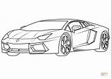 Coloring Lamborghini Aventador Pages Supercar Supercoloring Drawing Printable sketch template