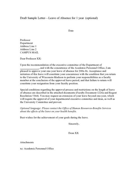 write  leave  absence letter