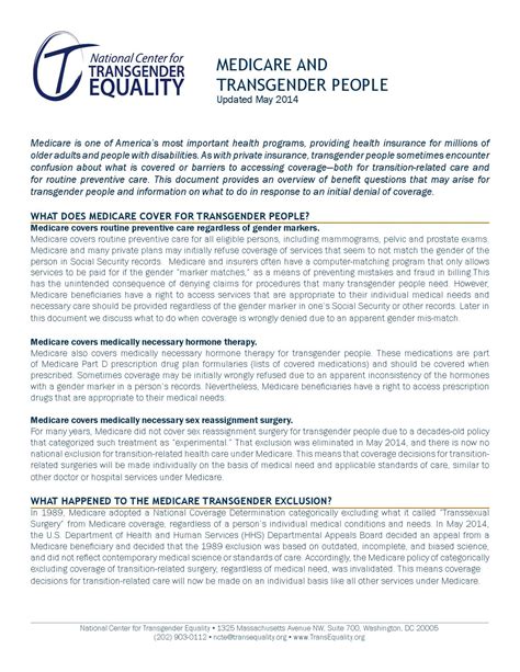 Medicare And Transgender People By Sage Issuu