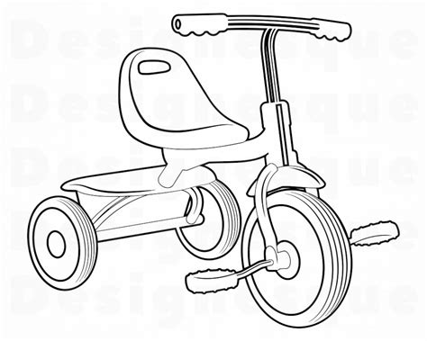 tricycle outline  svg tricycle svg kids bicycle svg etsy