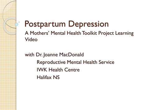 Ppt Postpartum Depression Powerpoint Presentation Free Download Id