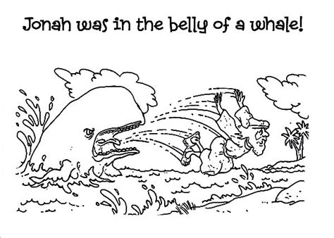 jonah    belly   whale  jonah   whale coloring page